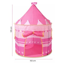 GENERICO - CARPA INFANTIL PARA NIÑAS ESTILO CASTILLO COLOR ROSADO