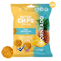 GOOD CHIPS - 12-pack Bites de Piña Horneada x 15 gramos