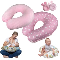 BOOGY - Almohada Cojín de lactancia materna multiusos rosado