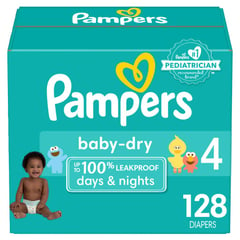 PAMPERS - Pañales Baby Dry Talla 4 / 128 Unidades