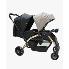 EBABY - Coche Gemelar Lineal Capota Expandible