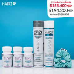 HAIR2YOU - Tratamiento contra la caída x 3 Vitaminas + Shampoo + Tratamiento