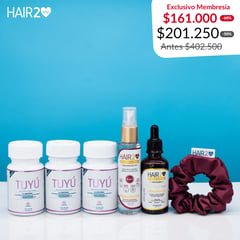 HAIR2YOU - Tratamiento contra la caída del cabello x 3 Vitaminas + Locion + Serum