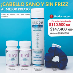 HAIR2YOU - Tratamiento contra la caída del cabello x 2 Vitaminas + Tratamiento