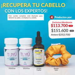 HAIR2YOU - Tratamiento contra la caída del cabello x 2 Vitaminas + Loción capilar