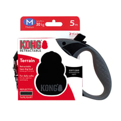 KONG - CORREA RETRACTIL TERRAIN MEDIUM NEGRA 30 KG