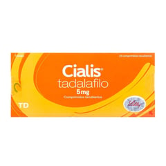 LILLY - Cia lis 5 Mg caja por 28 comprimidos recubiertos.