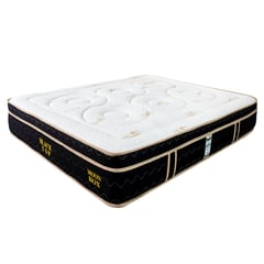 COLCHONES MOON - Colchon Cama SEMIDOBLE 120 x 190 BLACK TOP BOX Ortopedico BONEL