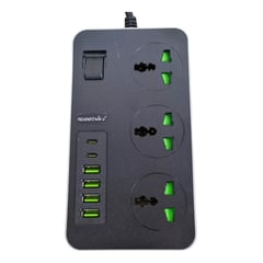 SPEED SONG - Multitoma Entradas Usb Tipo C Interruptor Regleta Corriente