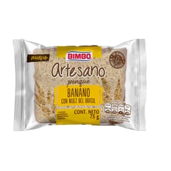 BIMBO - Ponque Artesano Banano Y Nuez X 75g