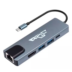 GENERICO - Hub Adaptador Multipuerto Usb Tipo C 5 En 1 Macbook Windows