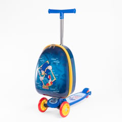 SONIC - Patineta Scooter Con Maleta Azul 3 Ruedas