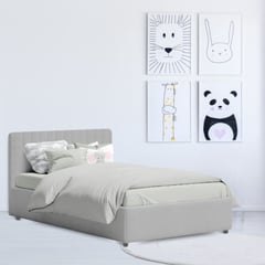 EKONOMODO COLOMBIA - Cama infantil Semi doble con base cama baul + colchon Gris