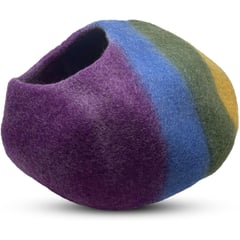 GENERICO - Cama Nido Macota Gato Tipo Cueva Lana Ecologica - Multicolor