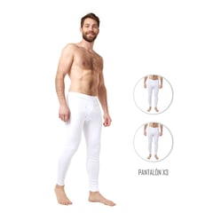 SANTANA - Combo X3 Pantalón Térmico Hombre Blanco