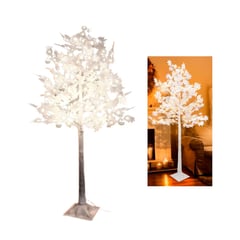 MIELTECH - Arbol Navidad Con Luces Luz Led blanco Hojas De Arce 1.70 M