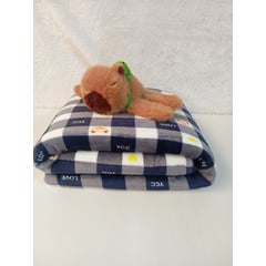 SIRENITAS - Cobija térmica 170x2 Cama Sencilla y Peluche Capibara Manilla