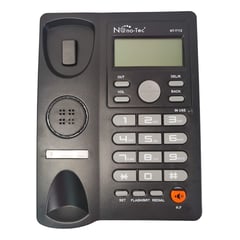 NANO-TEC - Telefono Fijo Alambrico Manos Libres Altavoz Pantalla Lcd