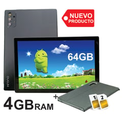 KRONO - Tablet 10 Pulgadas 4GB RAM Doble SIM Android 14 64GB Gris