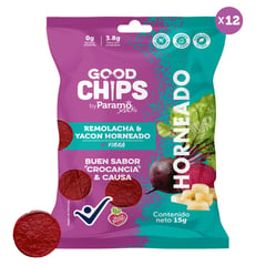 GOOD CHIPS - 12-pack de Chips de Remolacha con Yacon Horneadas x 15 gramos