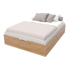 MADERKIT - Cama Baúl Emily 140cm Color Duna Blanco