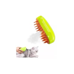 INFANTILES CAJUROMIX - 3 En 1 Cepillo De Vapor Para Perro, Masaje Para Gatos Verde