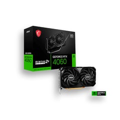 NVIDIA - Tarjeta Geforce Msi Rtx-4060 Ventus 2x Negro Oc 8 Gigas