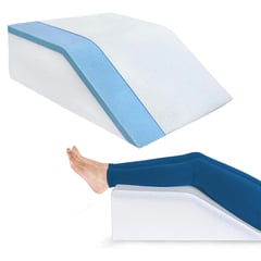 GENERICO - Almohada Cojin Para Elevar Piernas Memory Foam Ortopedica - Azul