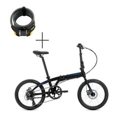 DTFLY - Bicicleta Plegable Tern B8 Negra + 8064 GLO