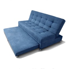 MUEBLES ONLINE - Sofa cama Nido Tarima Brooke tela Azul