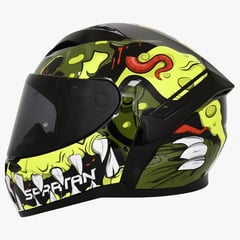 SPARTAN - CASCO MOTO SEGMENT SCRATCH NEGRO BRILLO TALLA M