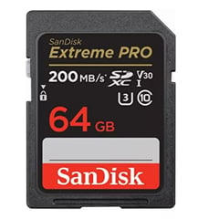 SANDISK - Memoria Sd 64gb 200 Mbs 4k U3 Sdxc Uhs-i Extreme Pro