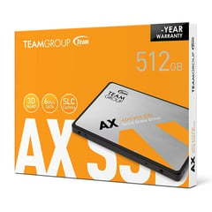 TEAM GROUP - Unidad de Estado Solido SSD 512GB Teamgroup AX2 3D Nand SLC