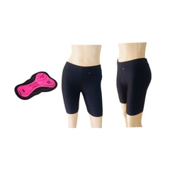 GENERICO - Licra Ciclismo Dama Pantaloneta Badana Mujer GEL 5D SIN Tirantas Negro