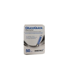 GLUCOQUICK - Tiras Reactivas Diamod x 50 unidades + 50 lancetas