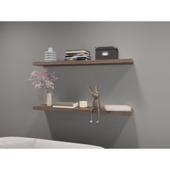 RTA DESIGN - Repisa Flotante Shelf 120 Chocolate X2