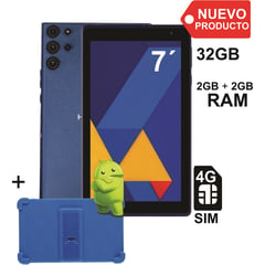 KRONO - Tablet 7 Pulgadas Sim Card 2GB RAM 32GB Android 13 Azul