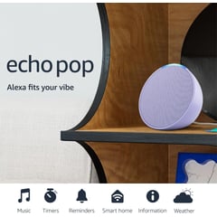 AMAZON - Echo Pop Parlante inteligente y compacto con sonido definido y Alexa