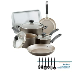 FARBERWARE - Batería 15Pzs antiad DiamondMax® gris pewter Cookstar