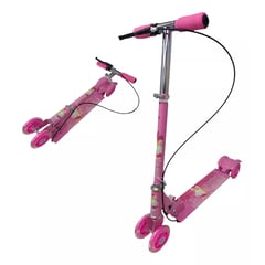 BABY ON - Patineta Scooter En Aluminio Con Freno 4 Ruedas Luces Led