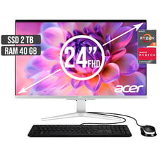 ACER - TODO EN UNO AMD RYZEN 5-5500U SSD 2TB RAM 40GB LED 24 FHD