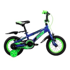 GW - Bicicleta para niños rin 12 Super Hero Azul Verde