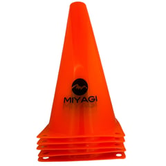 MIYAGI - Cono Training X5 Polietileno 23cm - M86059 Naranja