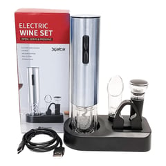 XALTA - Kit Descorchador De Vino Electrico Recargable Sacacorchos