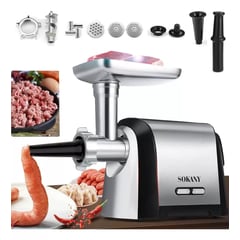 SOKANY - Molino Electrico 3200w Maiz Carne Accesorios 3 En 1