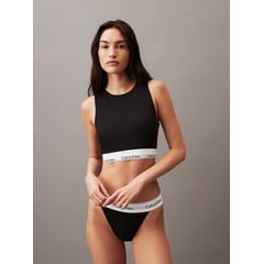 CALVIN KLEIN - Bralette negro de espalda abierta - Modern Cotton