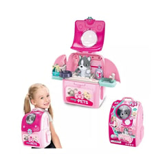 DISTRIBUCIONES GUZ SAS - Set Mascotas Maleta Portátil Niña Didáctica 2-1 Veterinaria