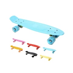 GENERICO - Tabla Patineta Skate Long Board Luz 56cm Penny Aguamarina