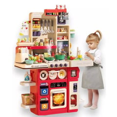 TOY LOGIC - Cocina Infantil Juguete niñas Luz Sonidos Nevera Horno 92 Cm