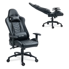 EGTAIR - Silla Gamer HADES con cuero PU base metálica y ruedas de goma